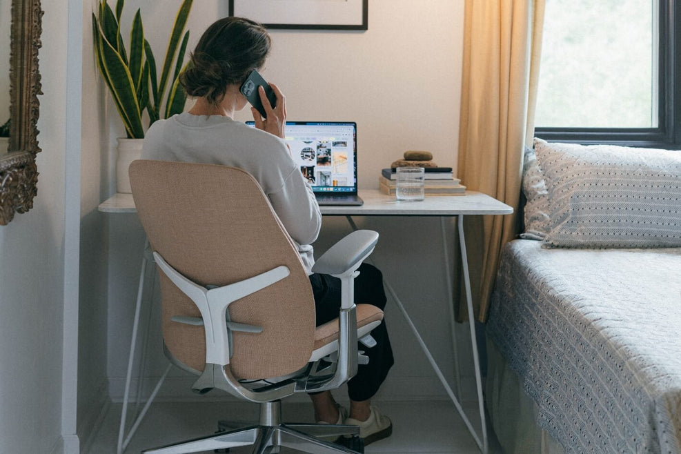 Zody Upholstered Office Chair in lifestyle shot